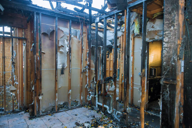 Professional Emergency Fire Cleanup technician working in Plattsburg, MO